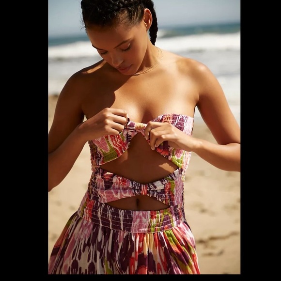 Anthropologie NWT Reversible Smocked Mini Dress Size XL. - Picture 5 of 10